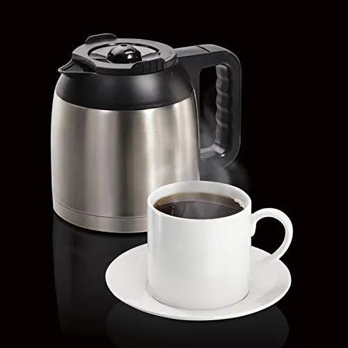 FlexBrew Thermal Coffee Maker, Single Serve & Full Pot, Compatible with K-Cup Pods or Grounds, Programmable, Black and Stainless (49966)