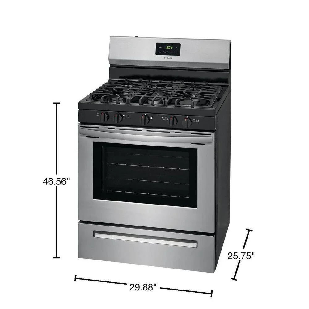 30 in. 5 Burner Freestanding Gas Range in Stainless Steel FCRG3052AS