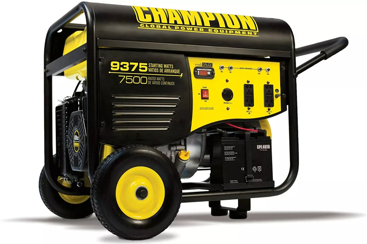 9,375-W Portable RV Ready Gas Powered Generator w/ Remote Start Home RV