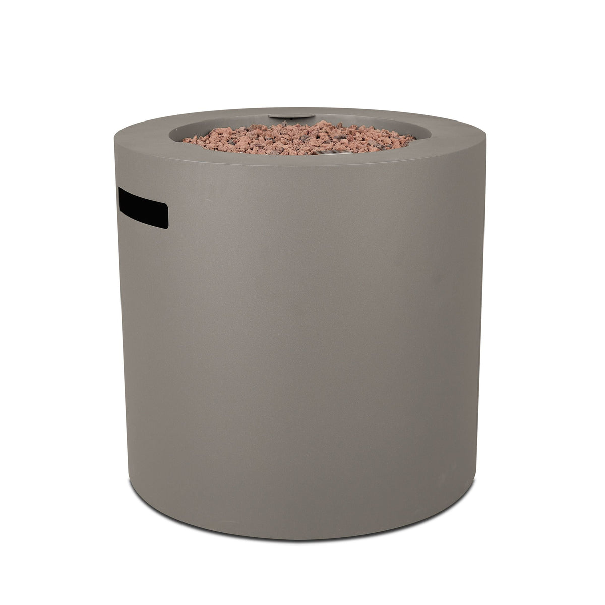 Aegean Steel Propane Fire Pit Hidden Tank in Mist Gray, 24-in