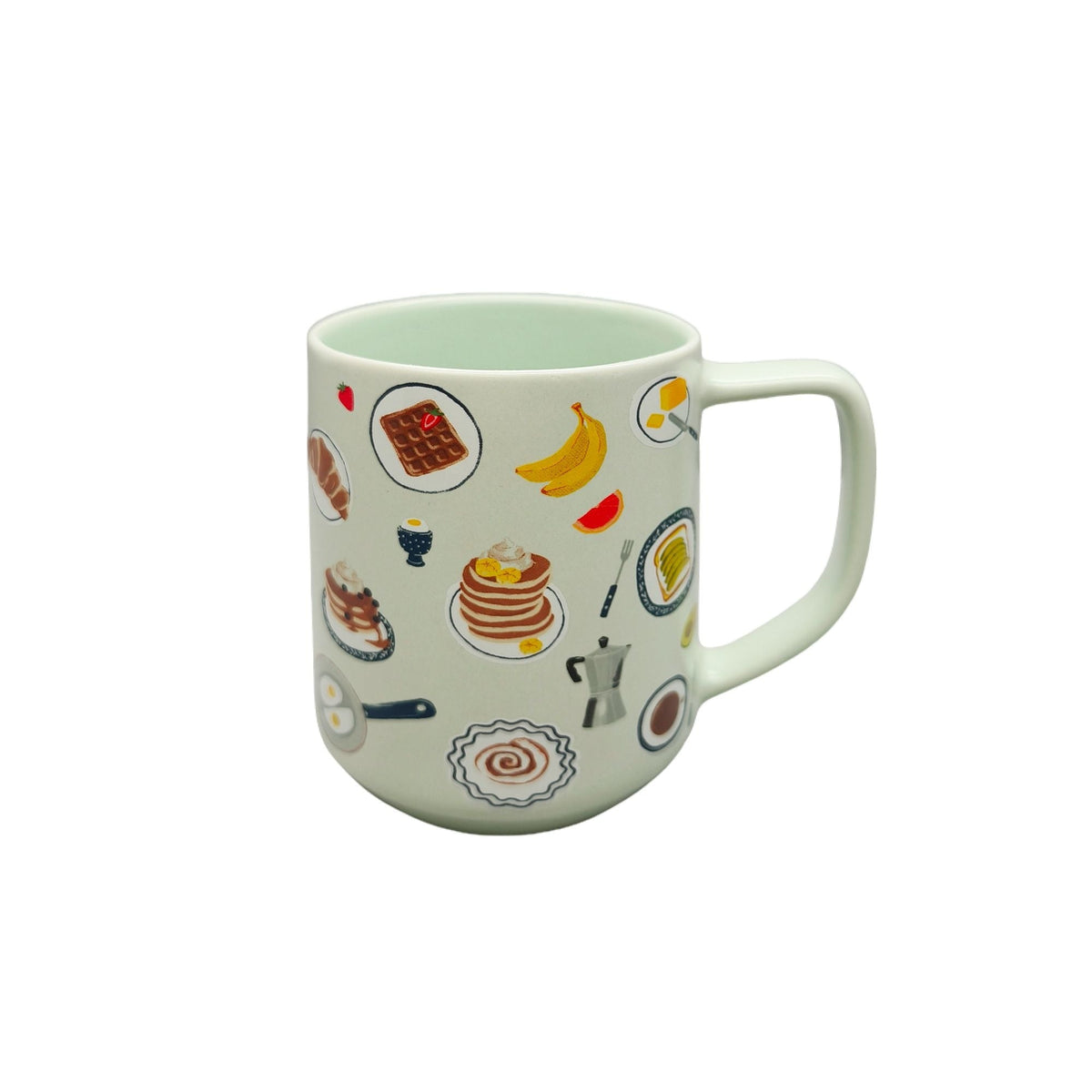 Breakfast Suite Stoneware Mug, Green, 18-oz