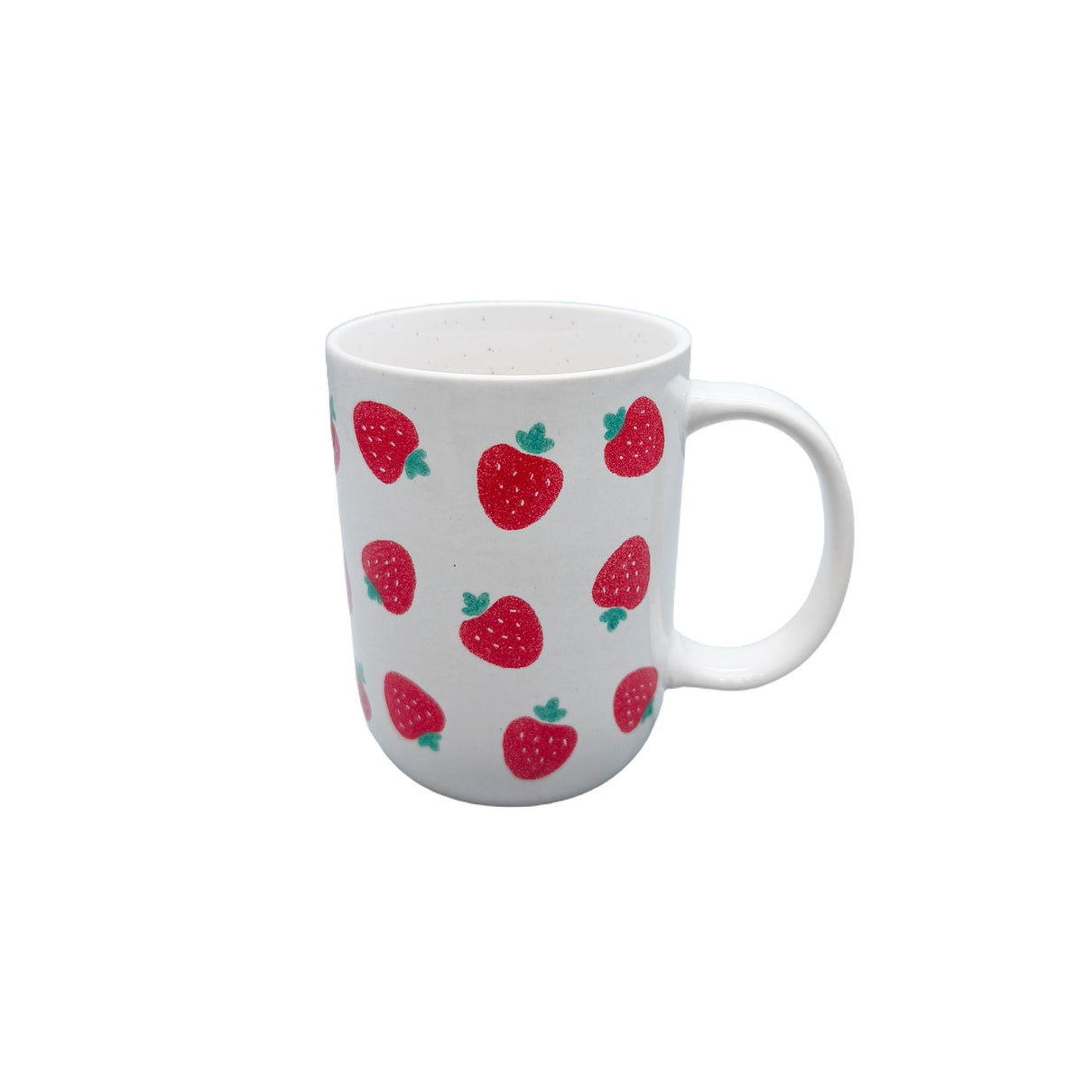 Strawberry Stoneware Mug, 18-oz, White
