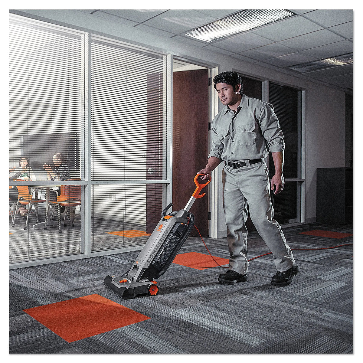 Commercial HushTone Upright Vacuum Cleaner, 15 inches with Intellibelt, For Carpet and Hard Floors, CH54115, Gray