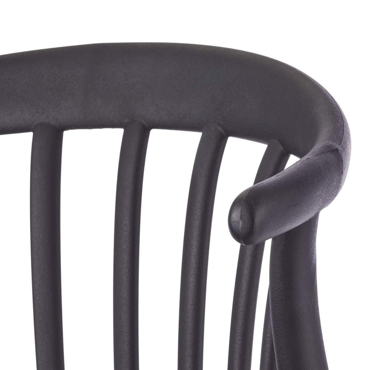 Elevated Plastic Bar Stool with Footrest, Black