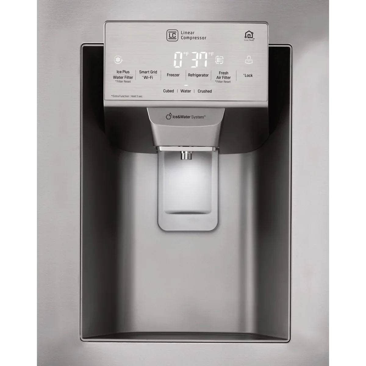 LG 36 in. 28 cu. ft. Stainless-steel French Door Refrigerator with Smudge-resistant Finish and SmartThinQ Wi-Fi