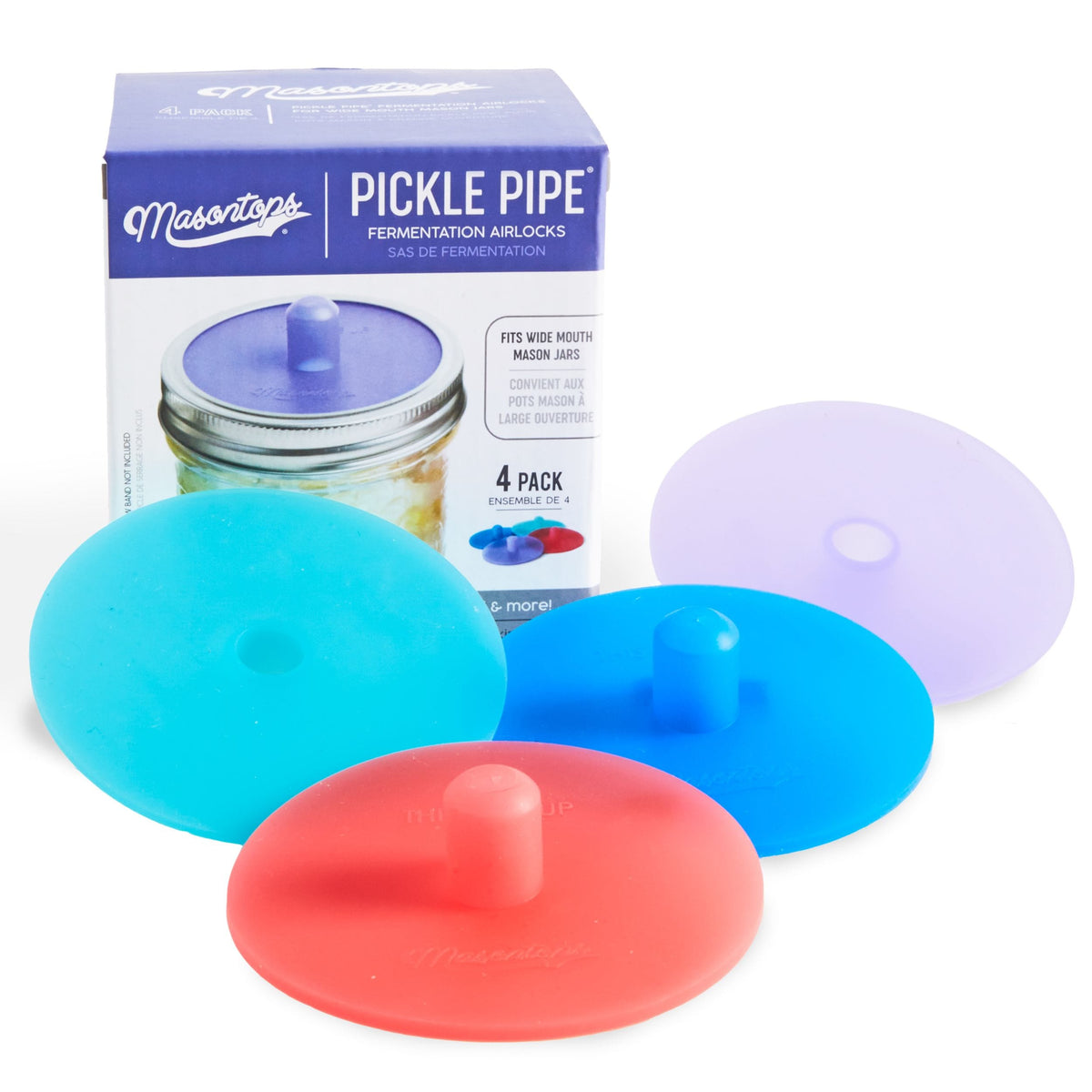 Pickle Pipes Silicone Fermentation Airlocks for Mason Jars