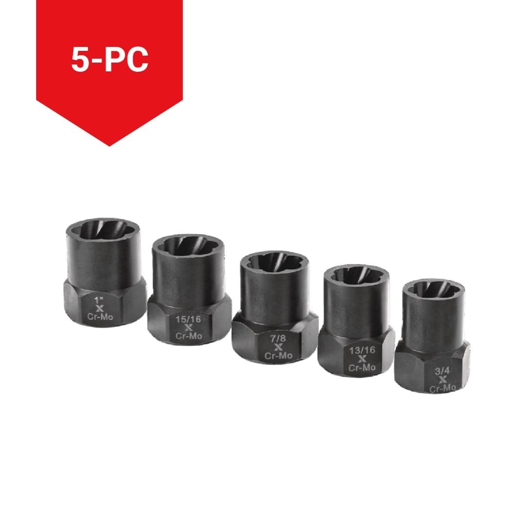 1/2-in Drive Impact Bolt & Nut Remover Set, 5-pc