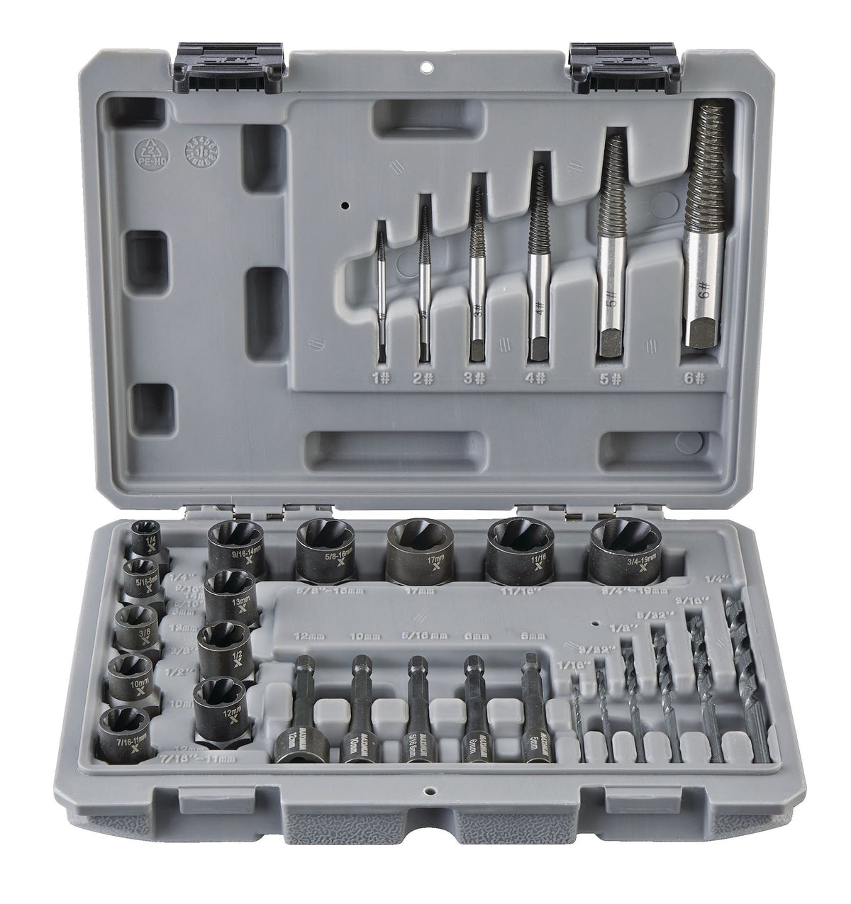 Bolt Remover Set, 30-pc, SAE/Metric
