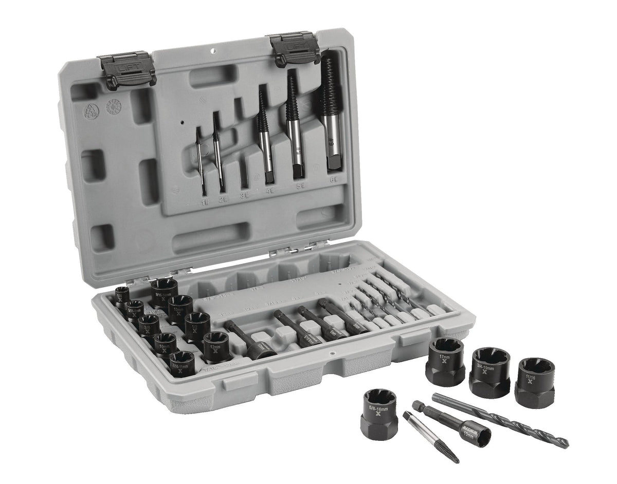 Bolt Remover Set, 30-pc, SAE/Metric