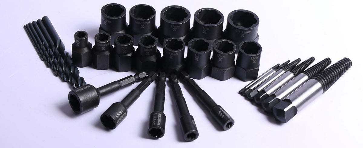 Bolt Remover Set, 30-pc, SAE/Metric
