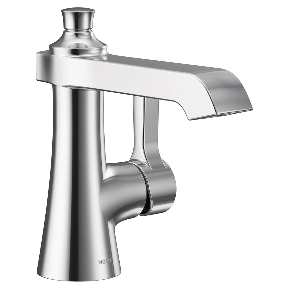Flara Single Handle Single Hole Bathroom Sink Faucet, Chrome