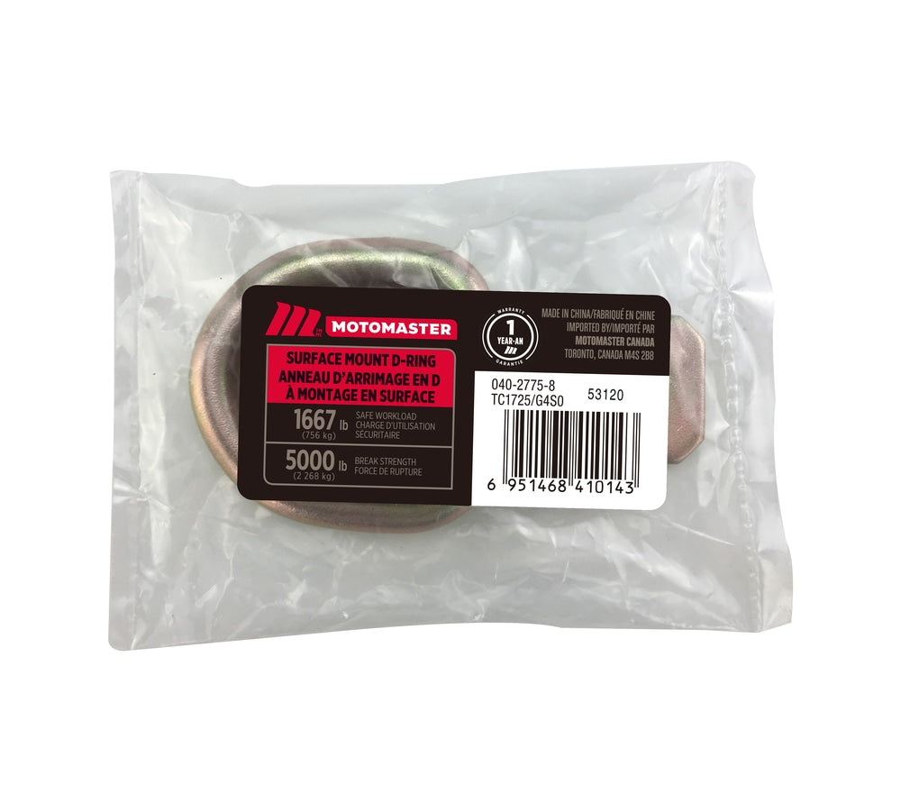 5,000-lb Medium Duty D-Ring, Surface Mountable