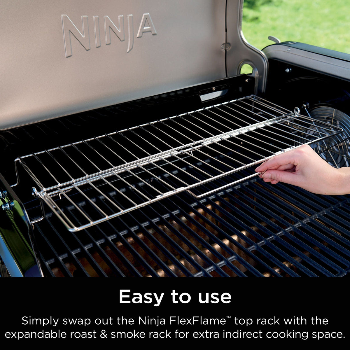 FlexFlame Upgrades Expandable Stainless Steel Roast & Smoke Rack