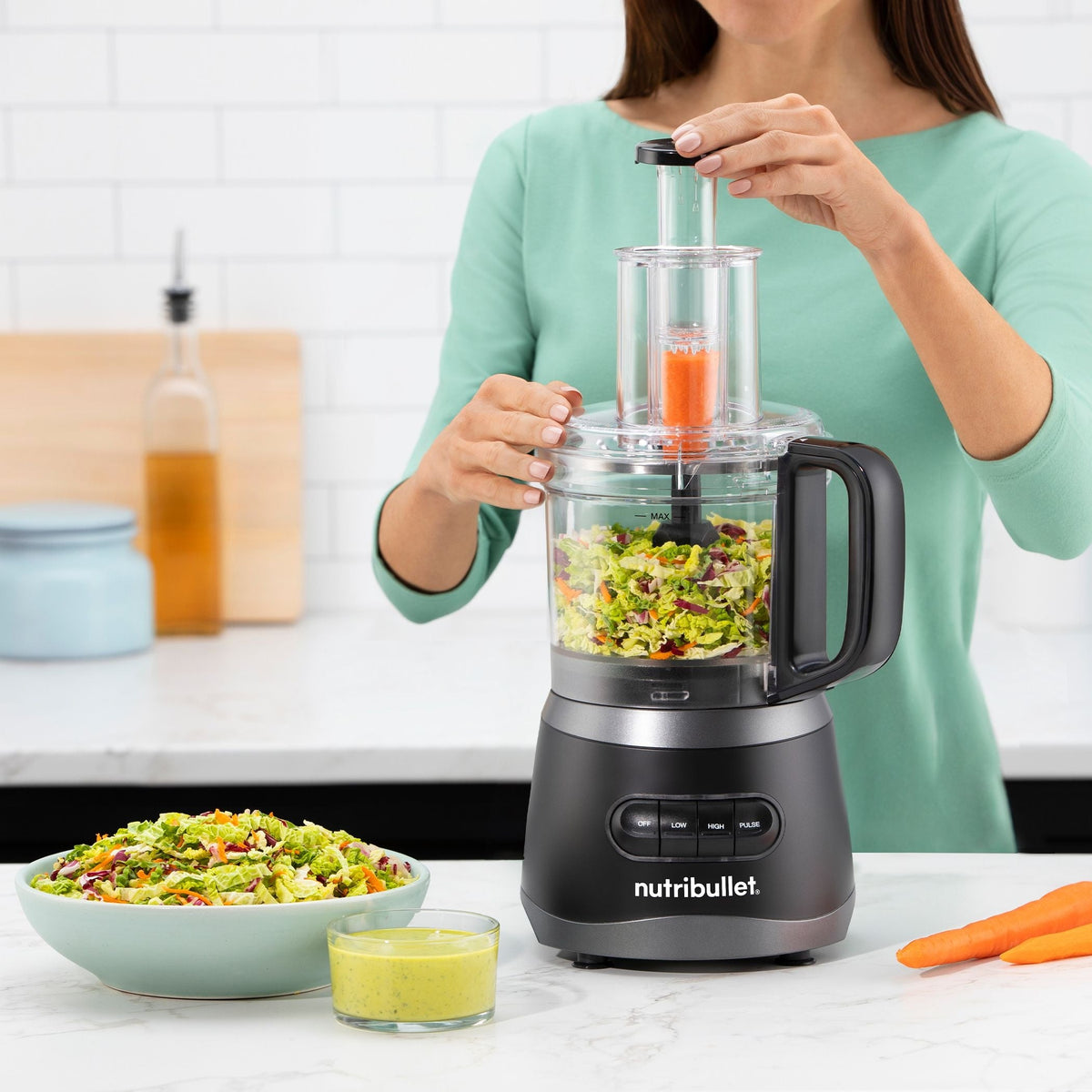 Full-Sized Meal Prep Food Processor with Accessories, 7-Cup