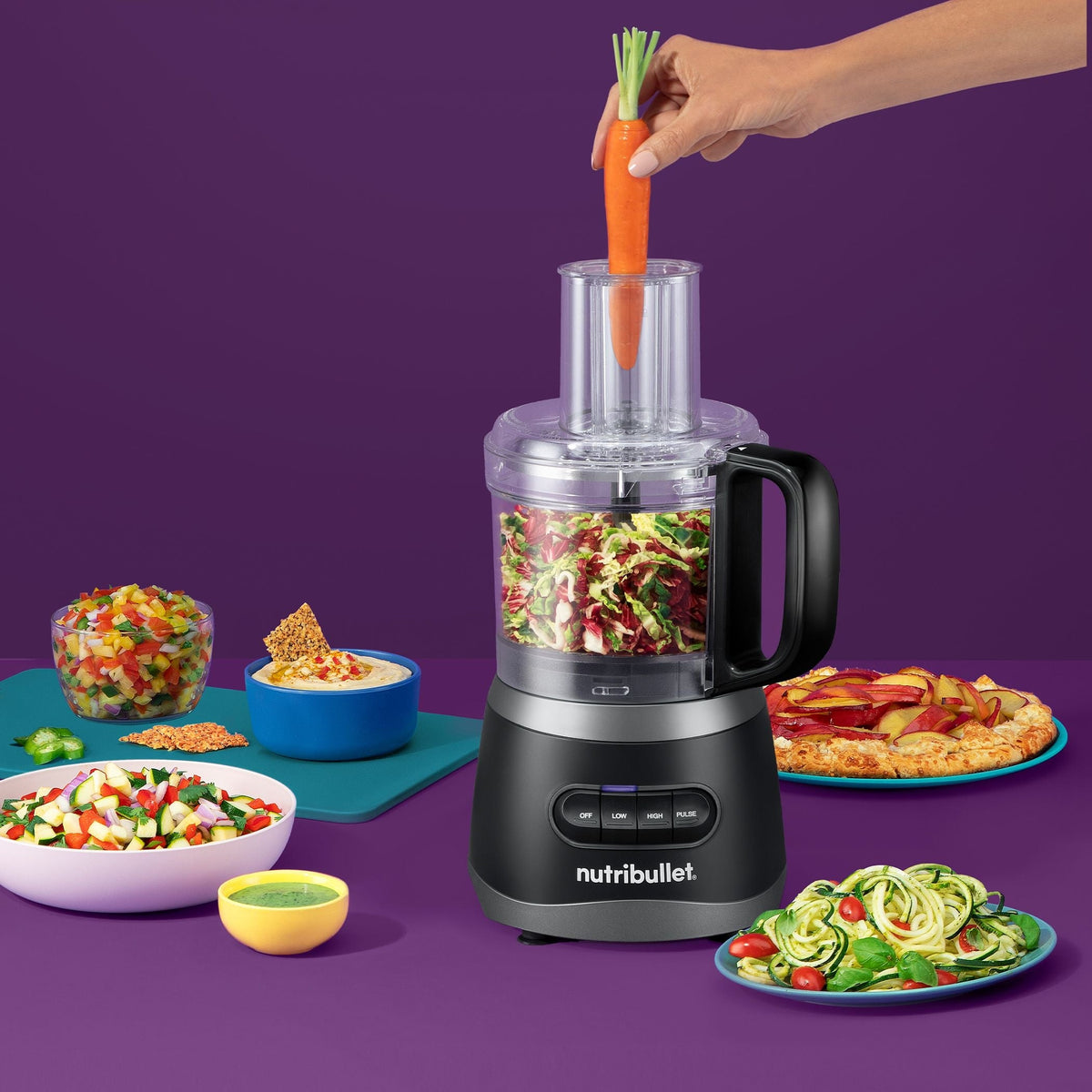 Full-Sized Meal Prep Food Processor with Accessories, 7-Cup