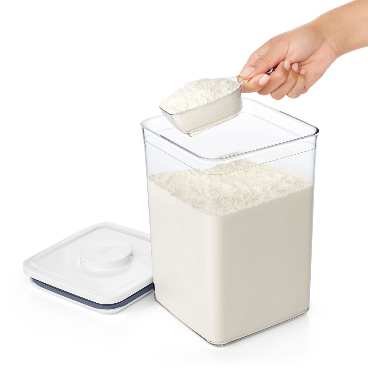 POP Half Cup Measuring Scoop for Dry Measure, 170-g, Clear