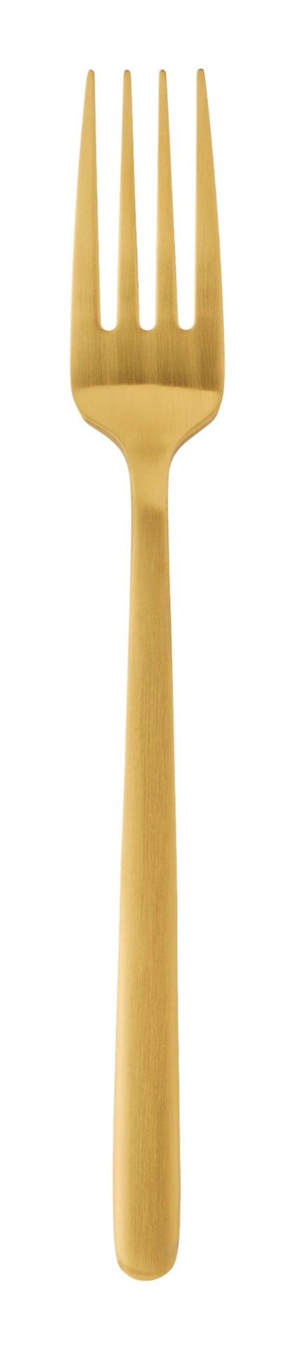 Chelsey Satin Gold Finish Slim Round Stainless Steel Flatware Set, Serves 4, 20-pc