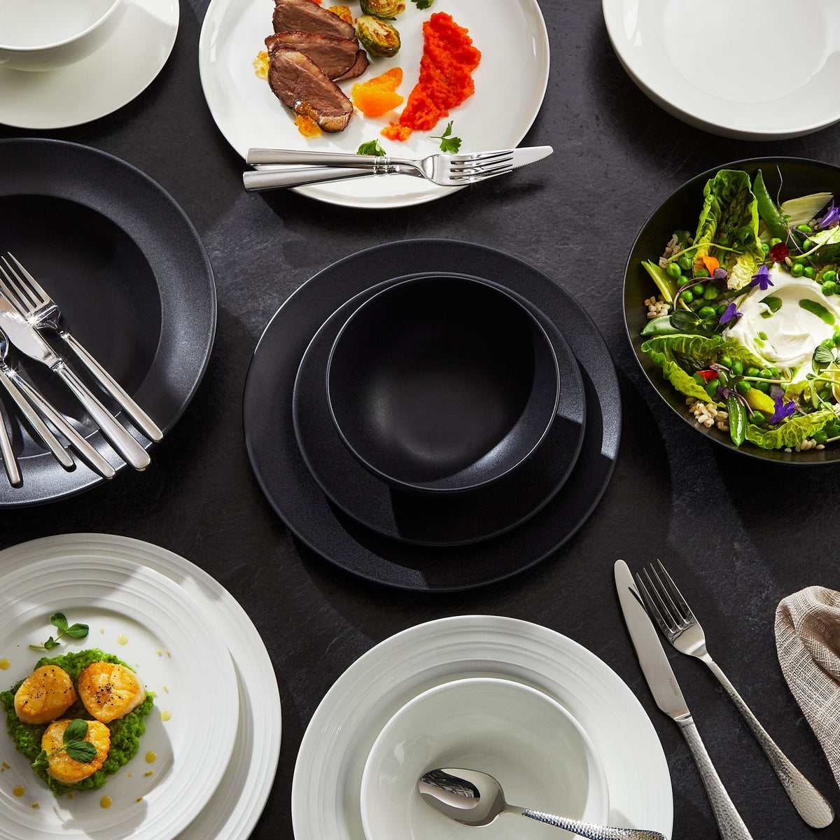 Hammered Flatware Set, Serves 4, 20-pc