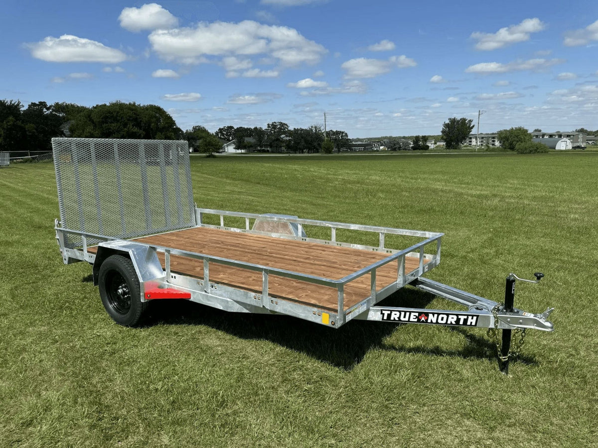 77-in x 12-ft Utility Trailer With Gate, Silver