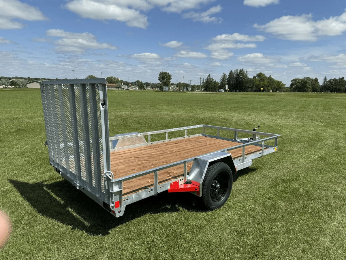77-in x 12-ft Utility Trailer With Gate, Silver