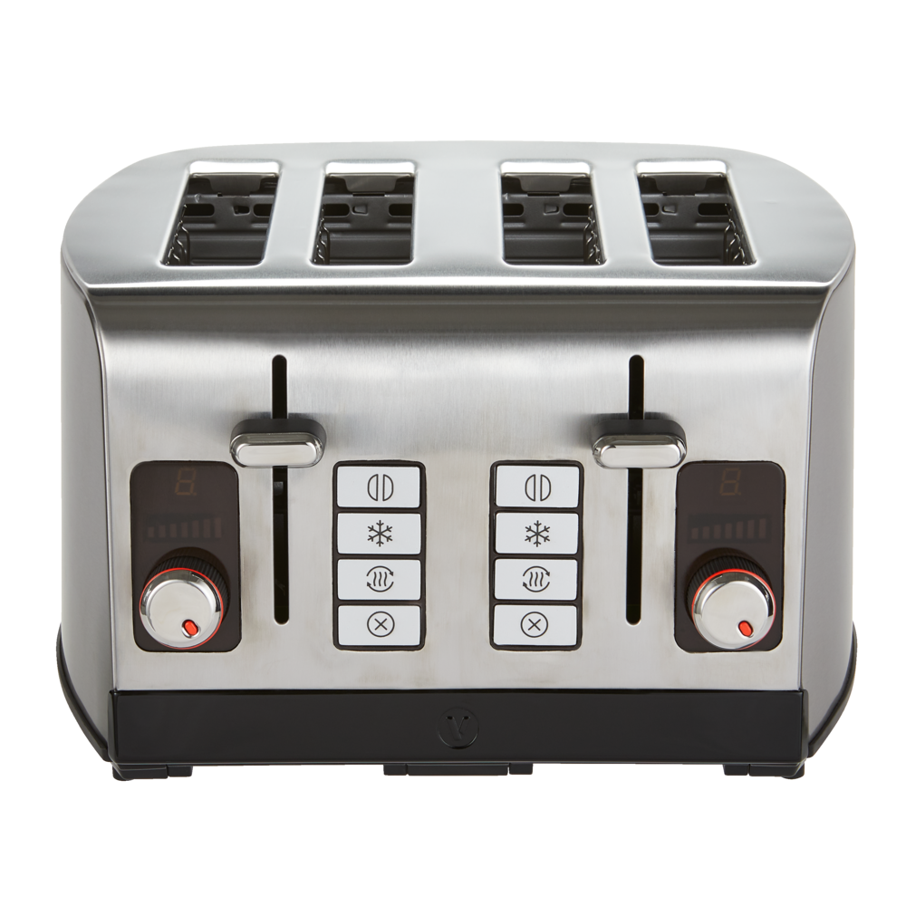 Digital Stainless Steel Toaster, 4-Slice