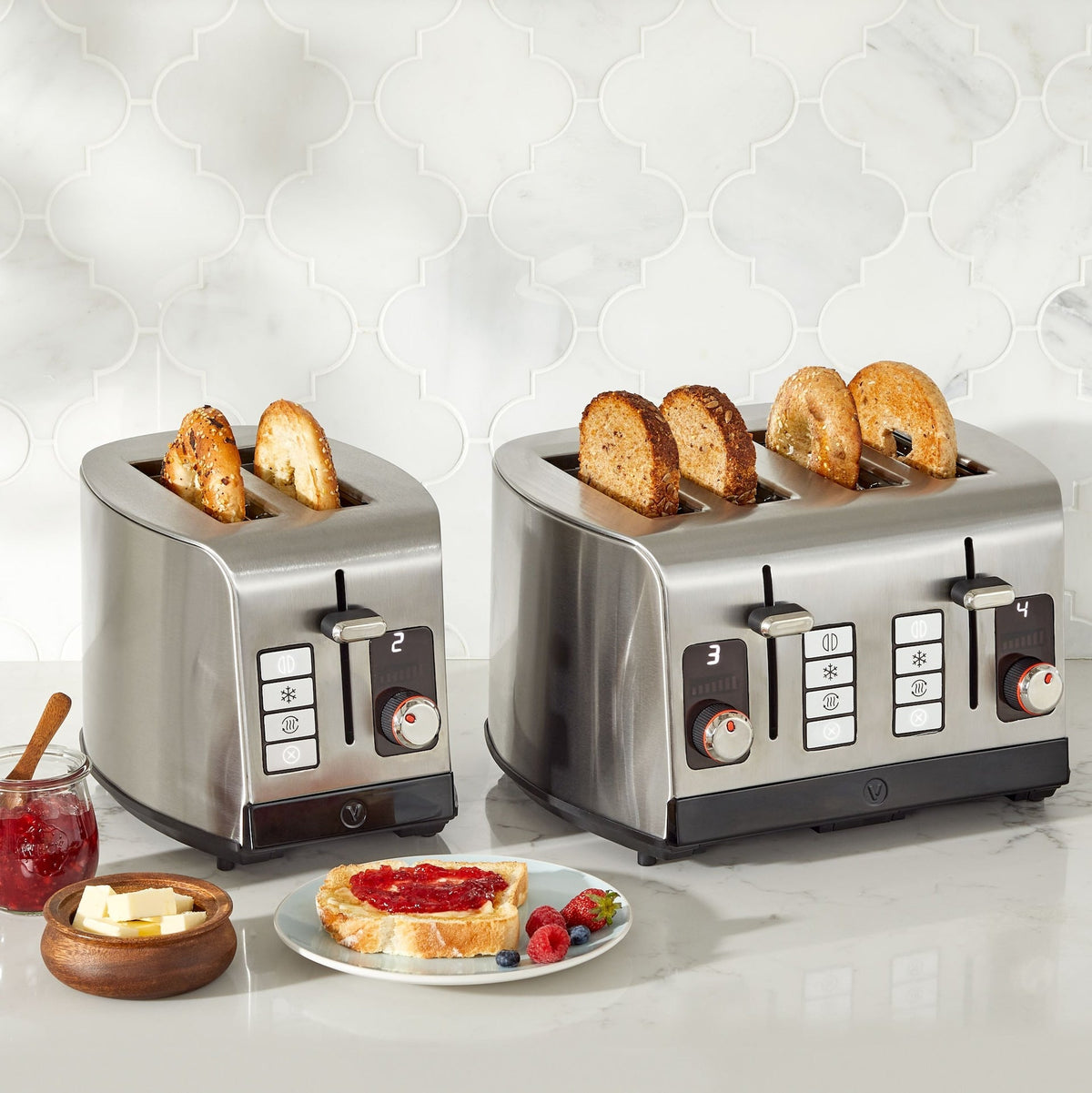 Digital Stainless Steel Toaster, 4-Slice