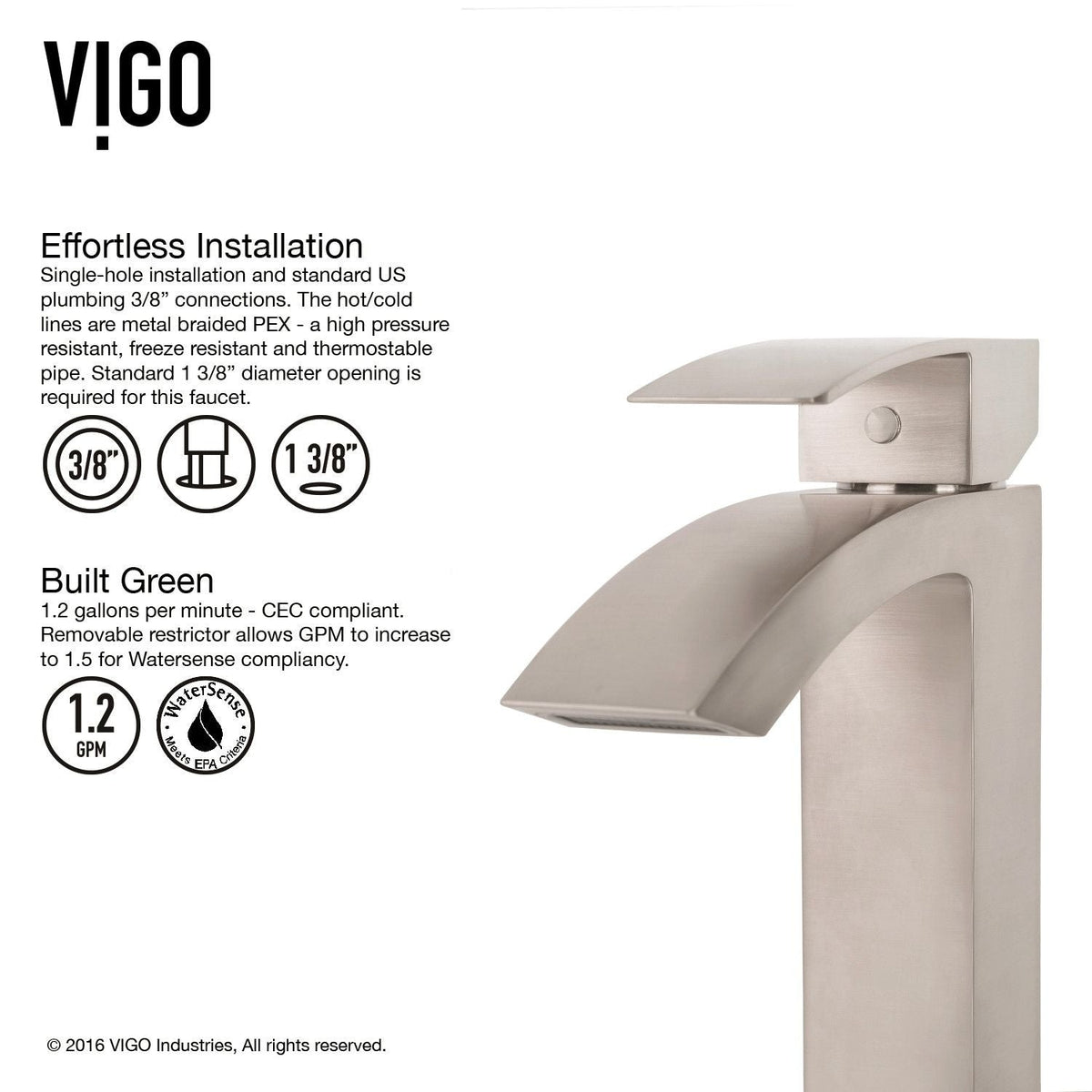 Duris Single Handle Single Hole Bathroom Sink Faucet, WaterSense Certified, Chrome