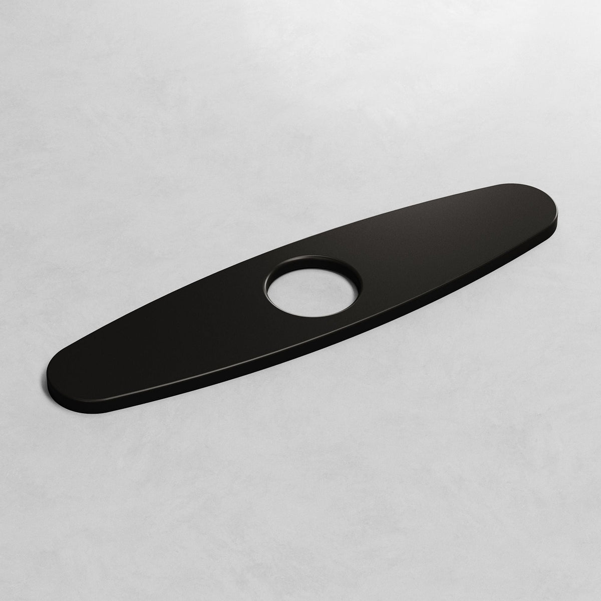 Kitchen Sink Faucet Hole Cover Deck Plate For 1 or 3 Hole, Matte Black, 10-in