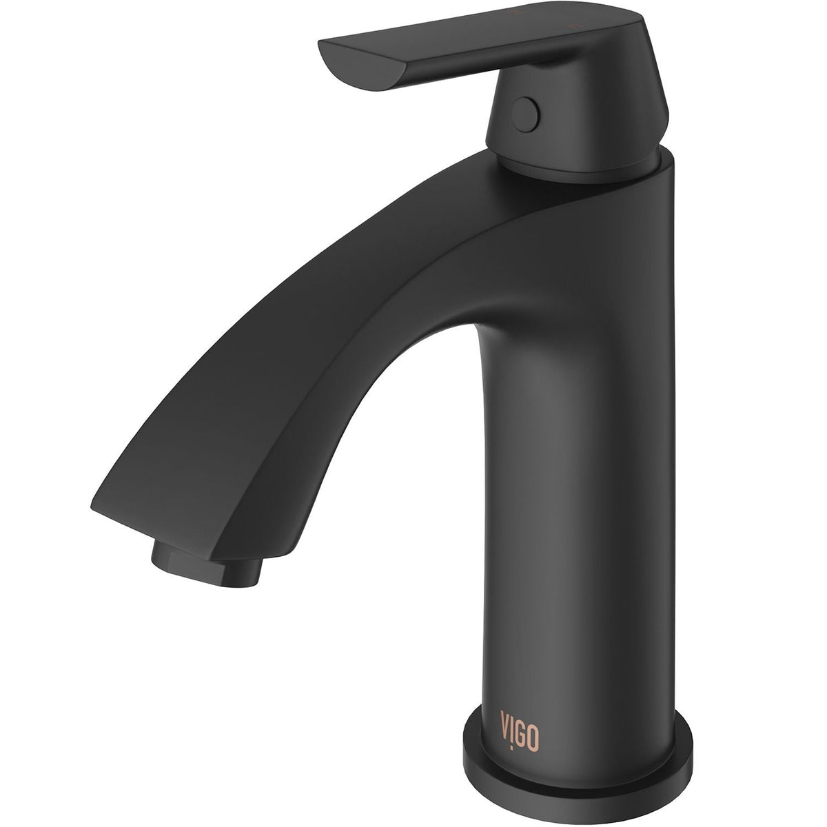 Penela Single Handle Single Hole Bathroom Sink Faucet, Matte Black