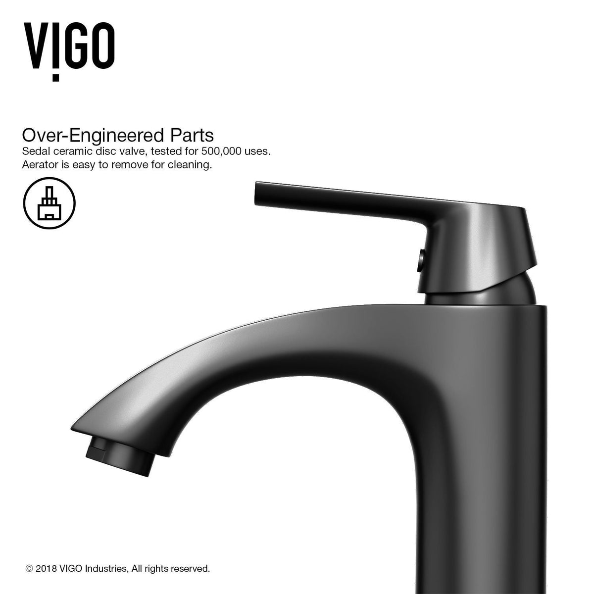 Penela Single Handle Single Hole Bathroom Sink Faucet, Matte Black