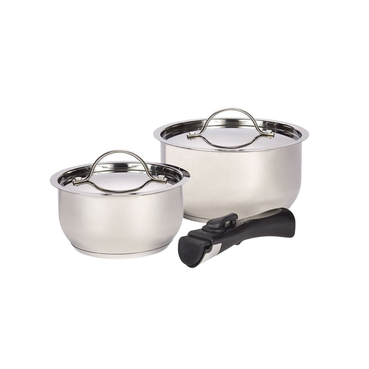 Provision Stainless Steel Camping Cook Pot Set, Made in Canada, 3-pc