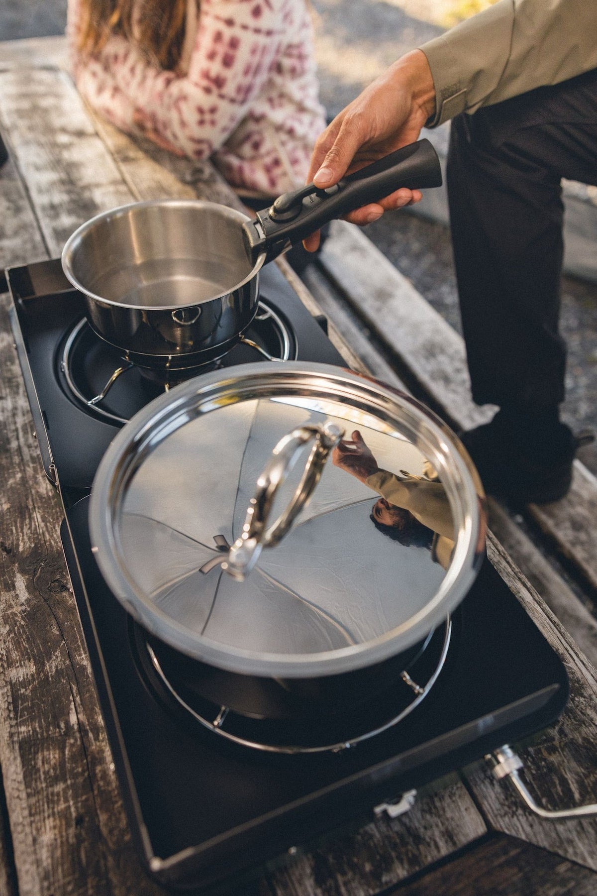 Provision Stainless Steel Camping Cook Pot Set, Made in Canada, 3-pc