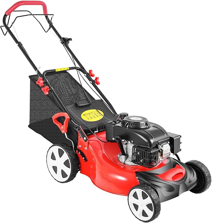Self Propelled Gas Lawn Mower, 20-Inch 140cc OHV Engine 3-in-1 Gas Mower,Adjustable Cutting Height for Sports Fields, Community Greening, Municipal Greening P5860