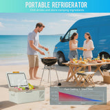 16.8QT Mini Fridge, Syngar Electric Cooler with 2 Plugs for Bedroom, Dorm RV Use, Portable Car Refrigerator for Camping, 60W, 24V/110V,...