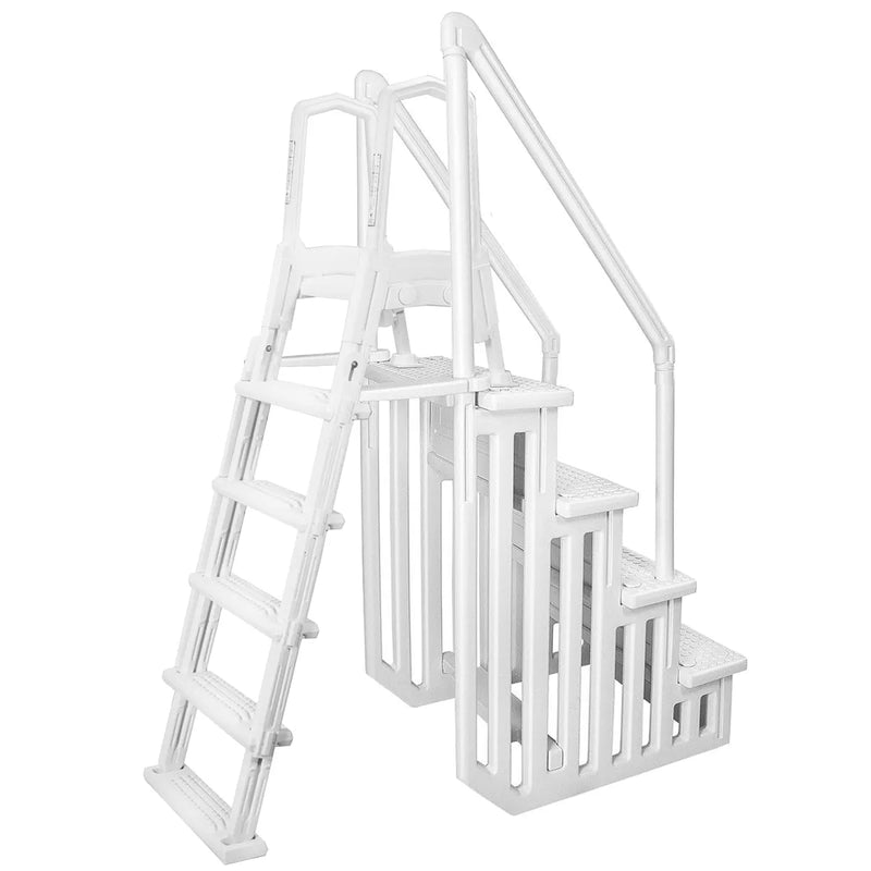 Deluxe A-Frame Above-Ground Swimming Pool Ladder Large Entry Non K3980