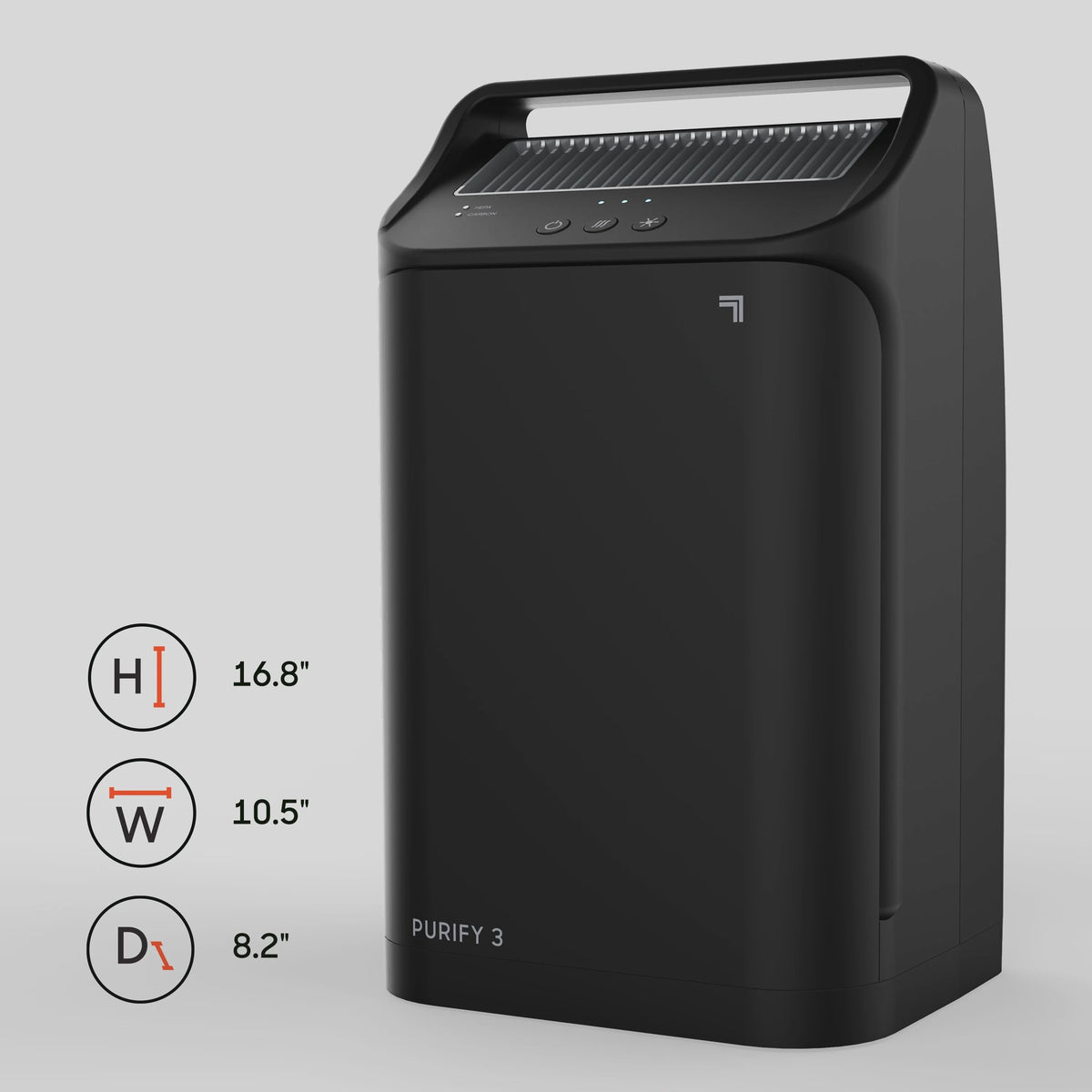 Sharper Image True HEPA Air Purifier, Covers up to 125 Sq. feet 3 Speed Settings, Black