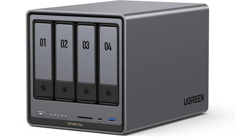 Four-slot desktop network storage device, equipped with Intel Pentium Gold 8505 octa-core processor, 8GB DDR5 memory, 128G solid-state drive, 1 10GbE network port, 1 2.5GbE network port, 2 M.2 NVMe slots, 4K HDMI interface, network storage device (wi H81