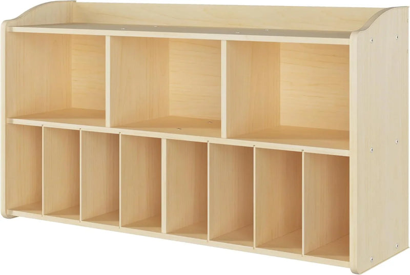 Foundations Wall- Mounted Diaper Organizer for Daycares, 3 Large & 8 Small Storage Compartments, Wood Construction, Maximum Durability P2154