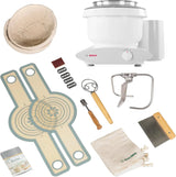 Blender: 500 watts, 6.5-gallon capacity, with corded mixing paddle, dough hook, and nutritional machine dough extension hook combo set