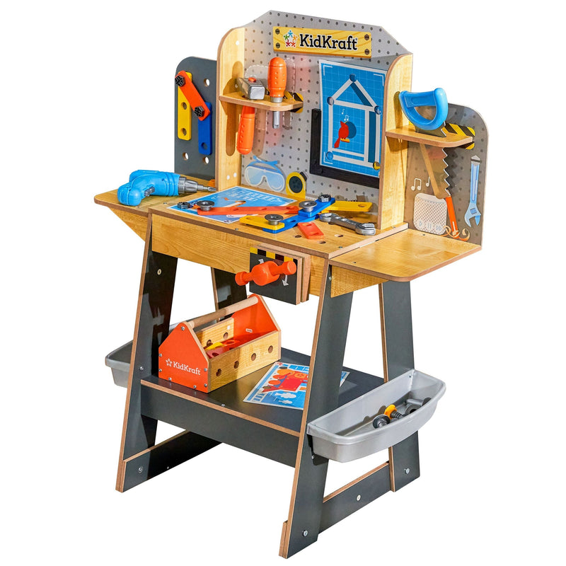 Wooden Play Workbench with 40+ Accessories, Ages 3+ P7063
