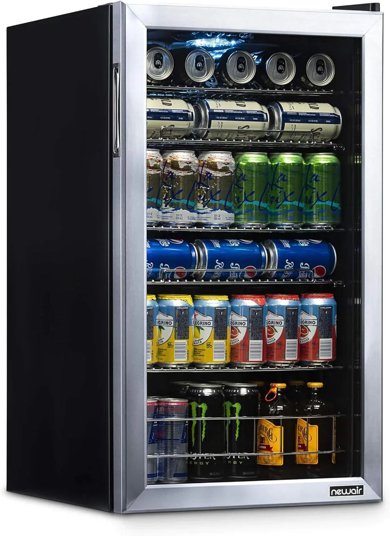 Beverage Refrigerator Cooler | 126 Cans Free Standing with Right Hinge Glass Door I3447