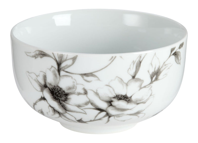 Wild Rose All Purpose Bowl, 1-pc, White, Dishwasher & Microwave Safe A6320