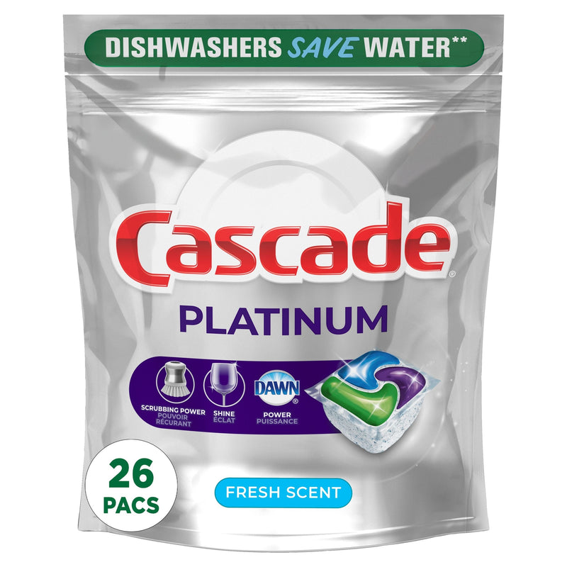Platinum Action Pacs Dishwasher Detergent, Fresh Scent, 26-ct Z9794