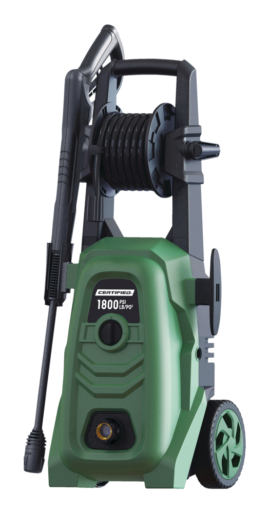 1800 PSI 1.4 GPM Corded Cold Water Wheeled Brushed Electric Pressure Washer with Foam Blaster H1345