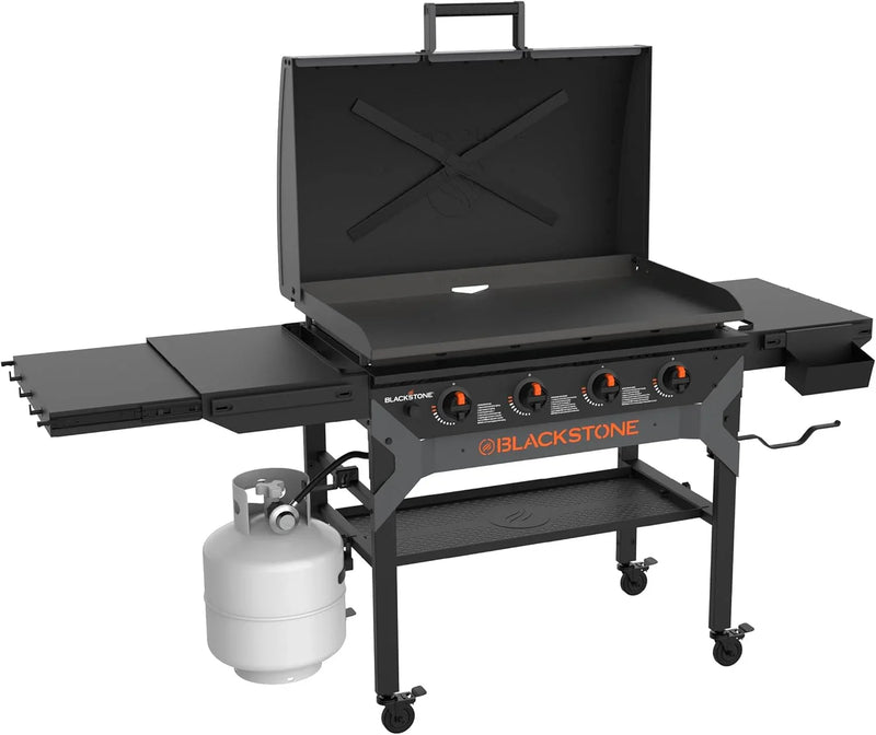 Iron-Forged 36" Omnivore Griddle – Premium Powder-Coated Steel with Reinforced Hood, Black Finish M7433