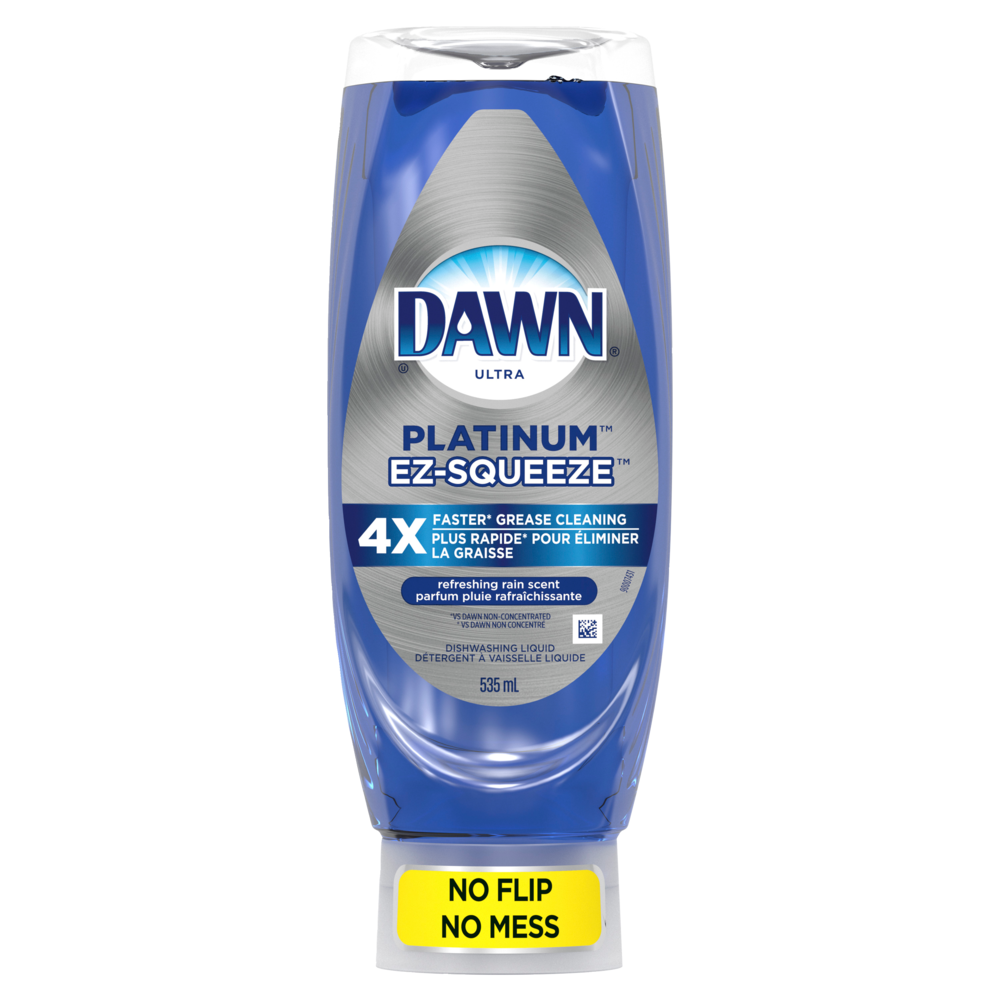 Ultra Platinum EZ-Squeeze Liquid Dish Soap, Rainshower Scent, 535-mL