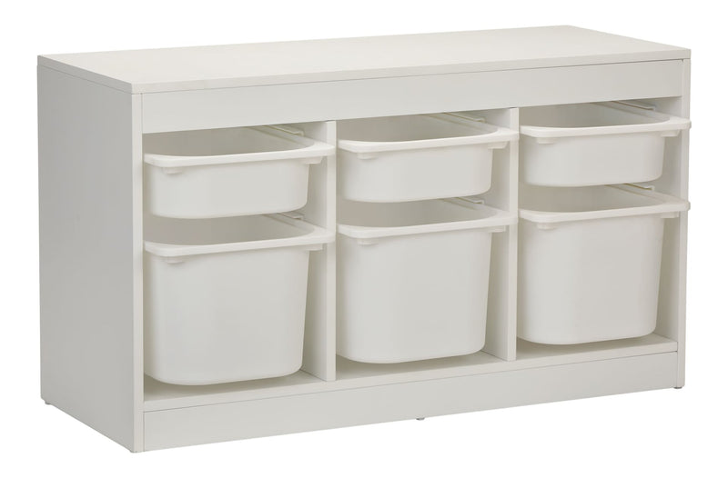 6-Bin Stackable Pull Out Organizer, White X371