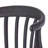 Elevated Plastic Bar Stool with Footrest, Black