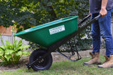 1-Wheel Homeowner Poly Tray Wheelbarrow with Steel Handles, 6-cu-ft