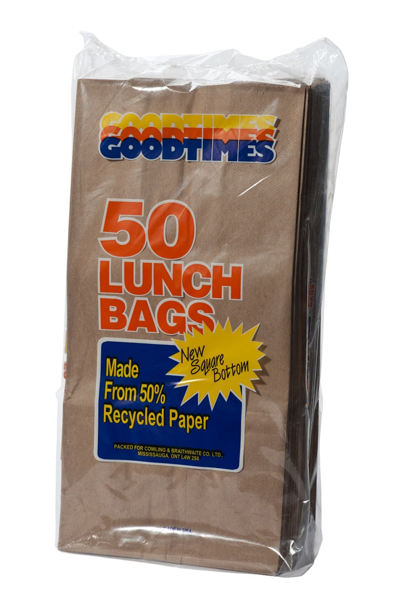 Paper Lunch Bags, 1.88-L, 50-pk Y3573